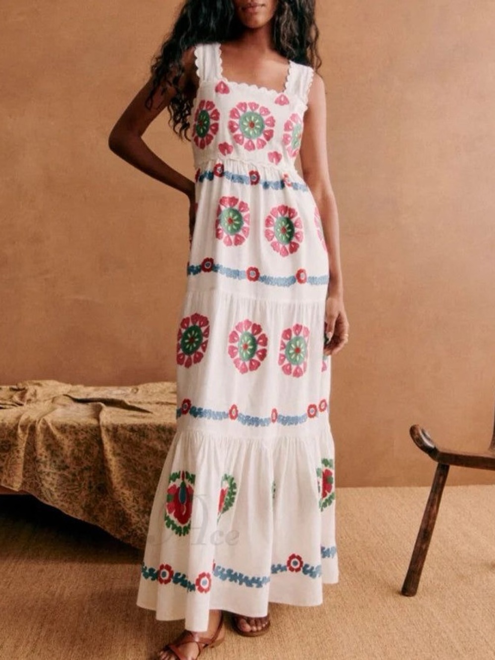 Sezane Jayda Dress Bico Green- barely worn
